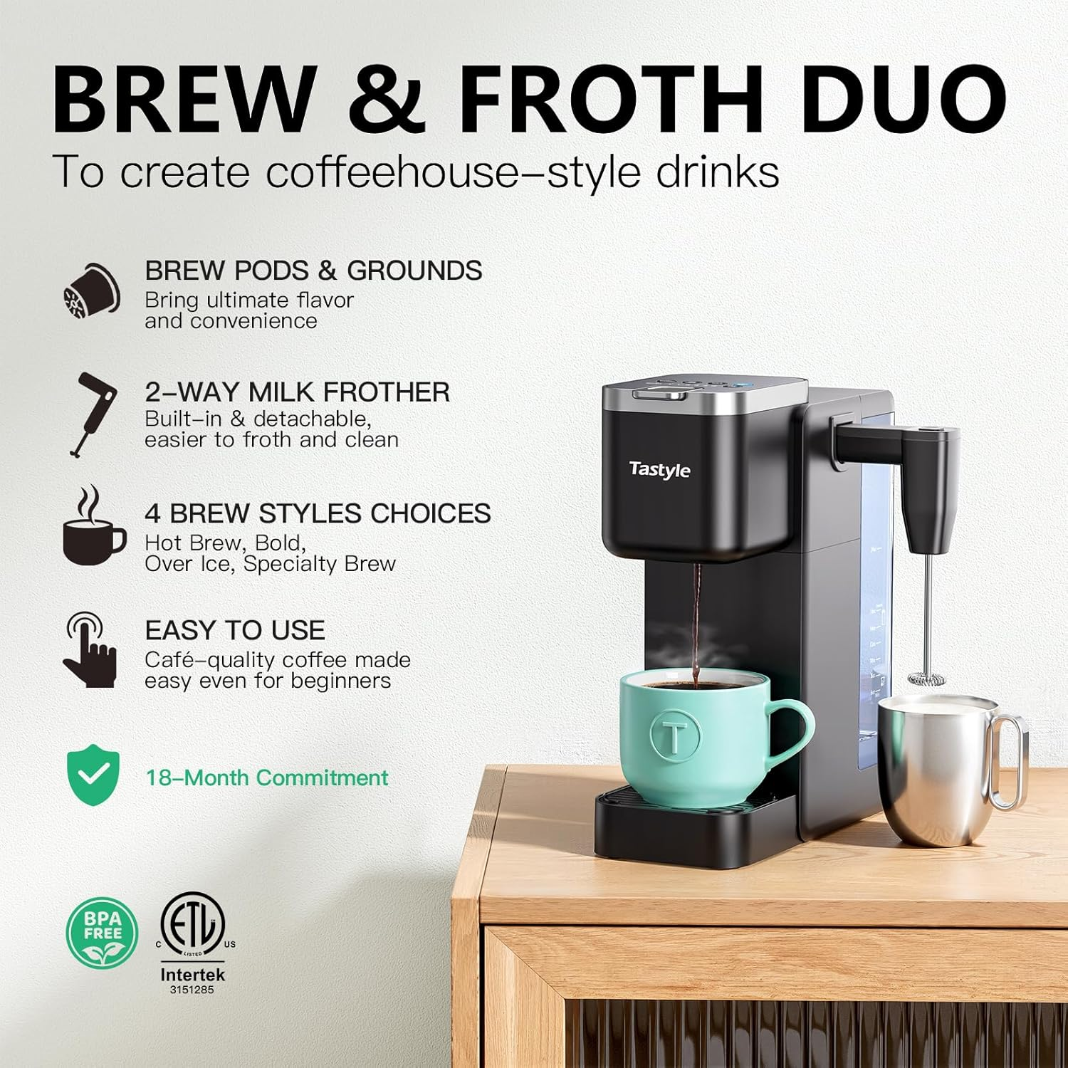 Single Serve Coffee Maker with Rechargeable Milk Frother – The Kitchen Upgrade You’ve Been Waiting For 1