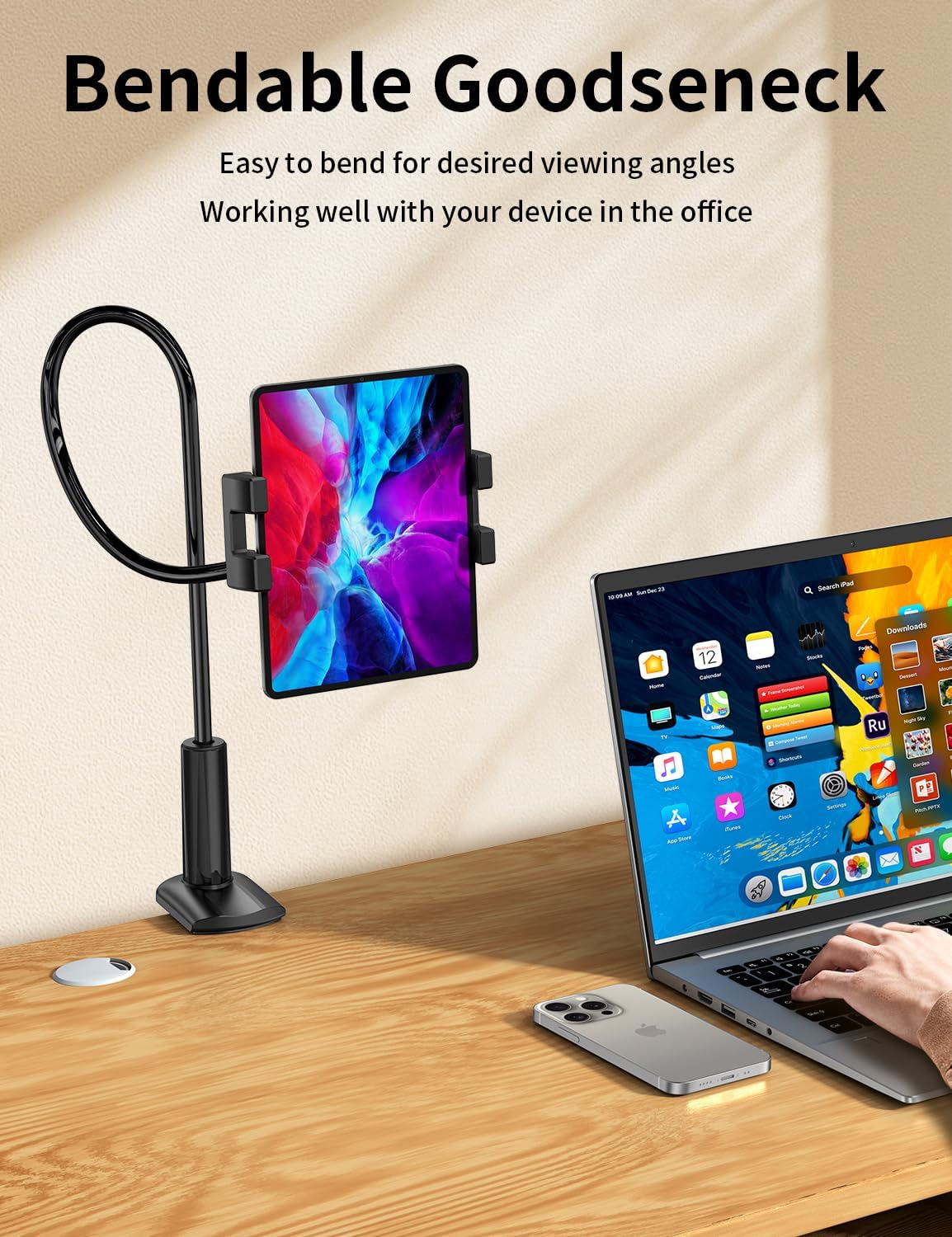 tablet stand with Gooseneck Holder