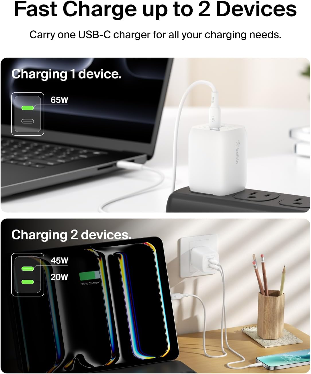 Why Belkin’s 65W GaN USB-C Charger Is a Must-Have for iPhone 16 & MacBook Users 2 Belkin Charger