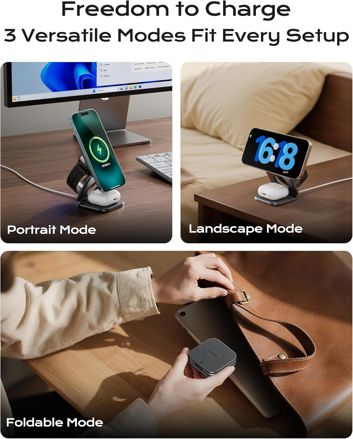 3-in-1 Magnetic Wireless Charger – Fast Charging Travel Station for iPhone, Apple Watch & AirPods 3 3-in-1 Magnetic Wireless Charger – Fast Charging Travel Station for iPhone, Apple Watch & AirPods 2