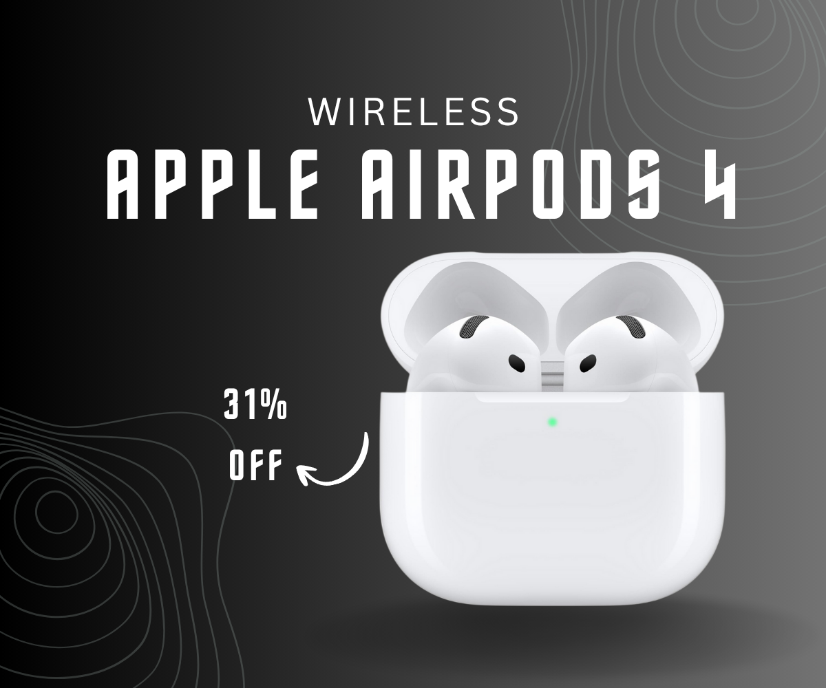 Apple AirPods 4 Wireless Earbuds with USB-C Charging Case