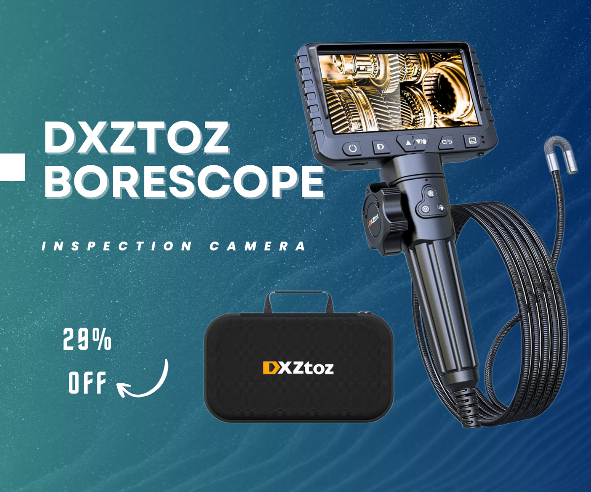 DXZtoz two-way articulating borescope with screen display