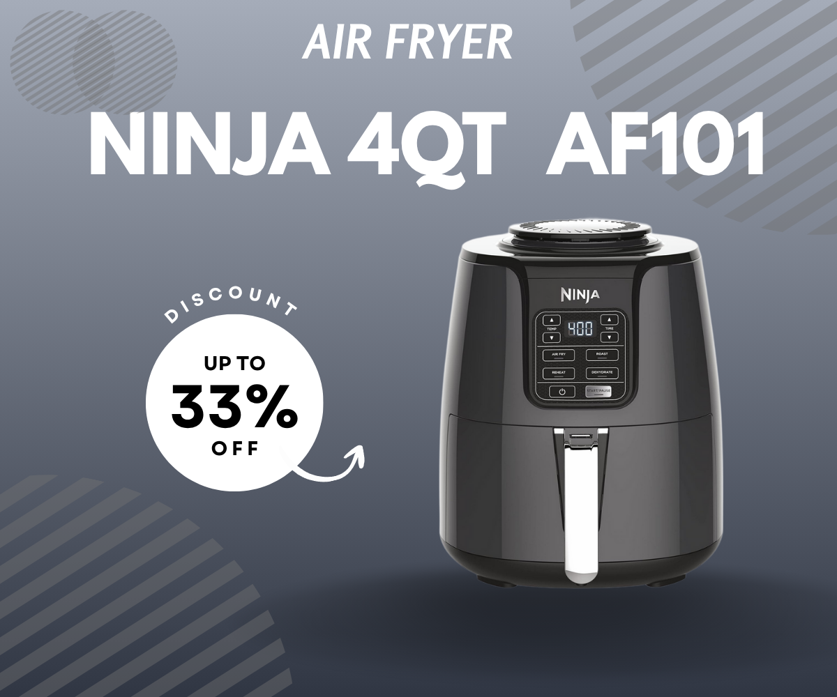 Ninja 4QT Air Fryer AF101 in Grey – 4-in-1 Multi-Functional Kitchen Appliance