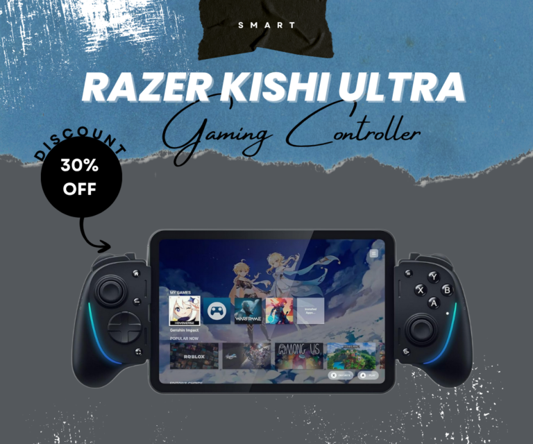 Razer Kishi Ultra gaming controller connected to smartphone