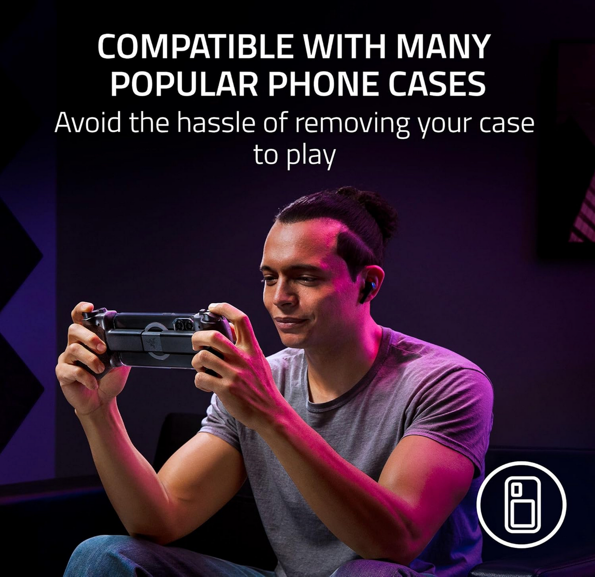 Why the Razer Kishi Ultra Is the Best Mobile Gaming Upgrade in 2025 (30% OFF Deal) 3 Close view of a person using Razer Kishi Ultra buttons and RGB lighting