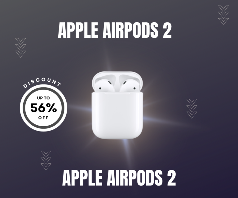 Apple AirPods 2 (Renewed) Review: Experience Powerful Wireless Sound for 56% Less! 8 White Apple AirPods 2 with charging case on a clean background, certified renewed.