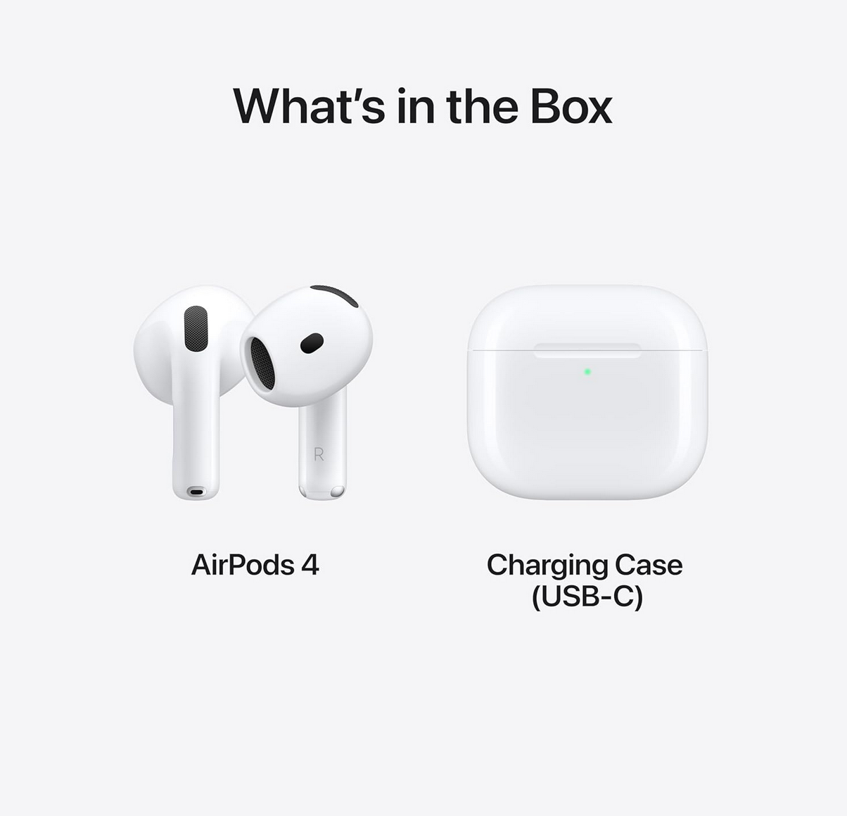 Apple AirPods 4 in USB-C charging case