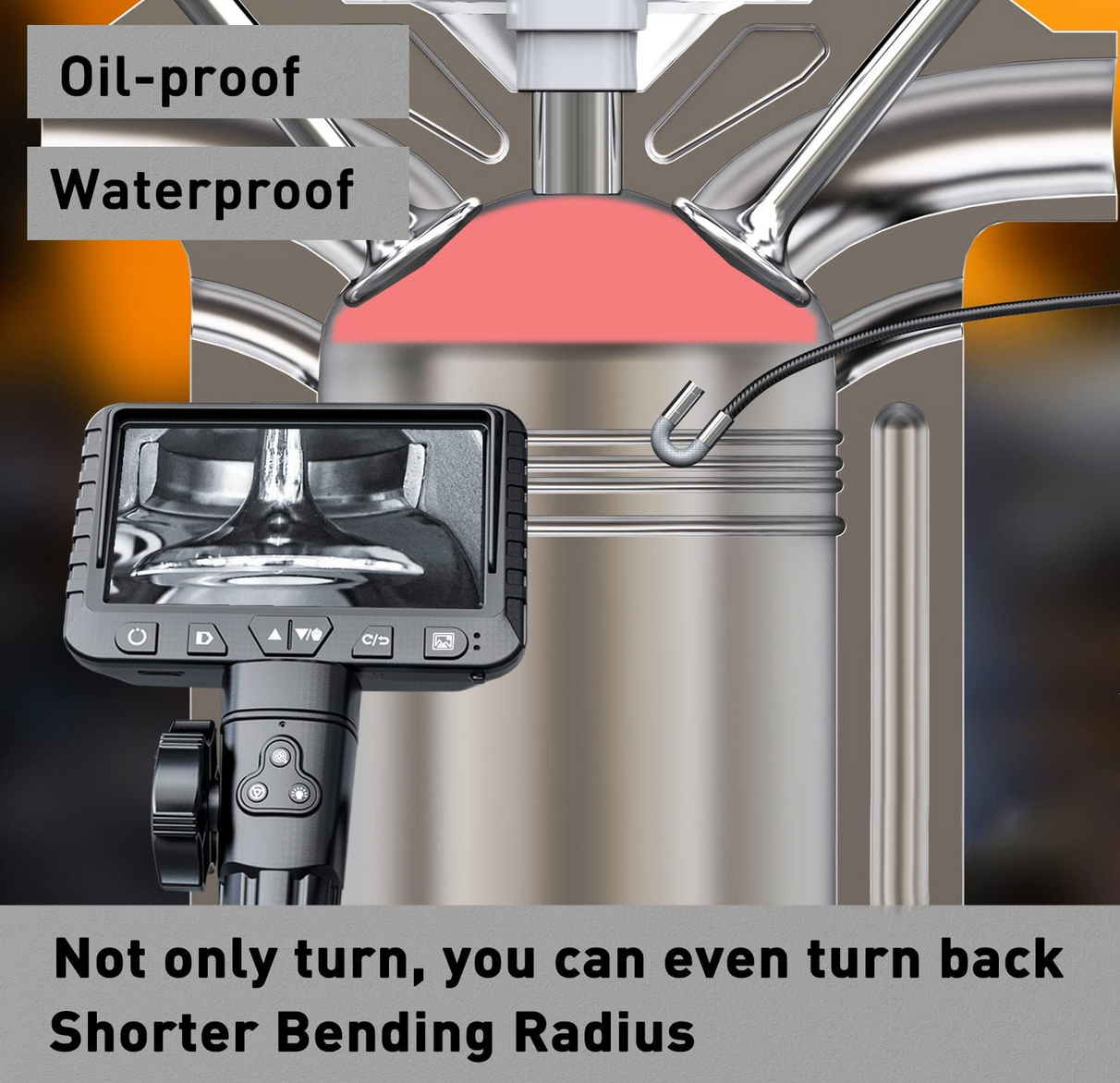 DXZtoz two-way articulating borescope,oilproof and waterproof