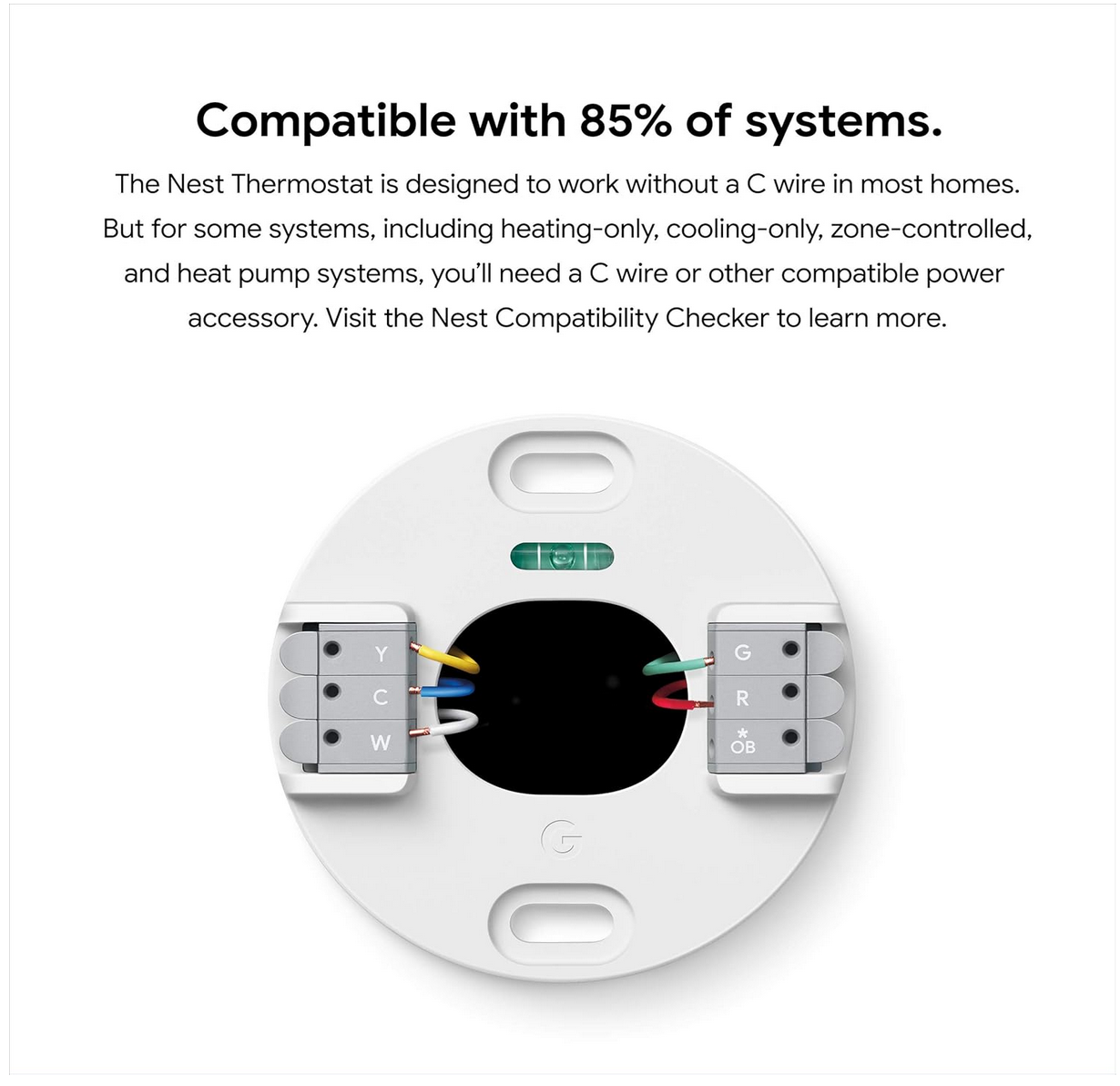 Save 20% on the Google Nest Thermostat — Your Smart Home Just Got Smarter 3 Google Nest Thermostat in Snow color, with simple round design and temperature display, with 85% of system, comppstibility.