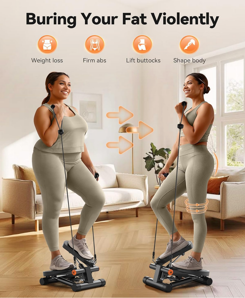 Why the Niceday Mini Stepper Is the Best $50 You’ll Ever Spend on Fitness! 2 Niceday mini stepper with resistance bands and LCD monitor