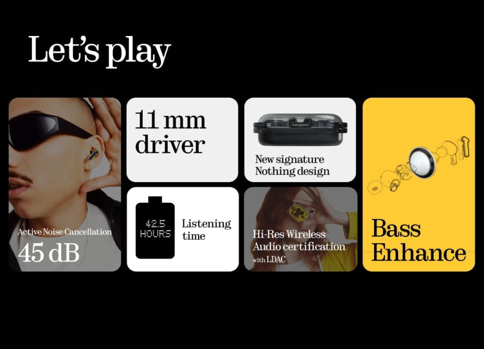 Grab Nothing Ear (a) Earbuds – 18% Off Today! Sleek, Stylish & Crystal Clear 2 Nothing Ear (a) Earbuds with charging case on