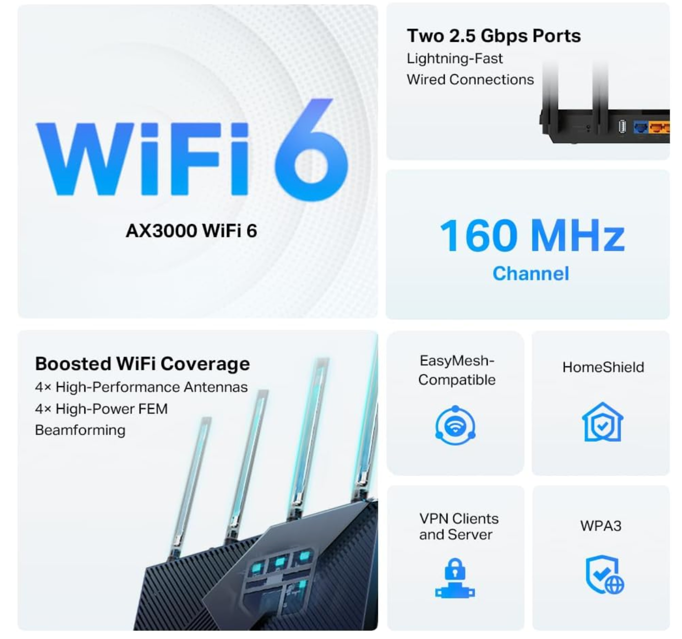 TP-Link AX3000 WiFi 6 Router 
